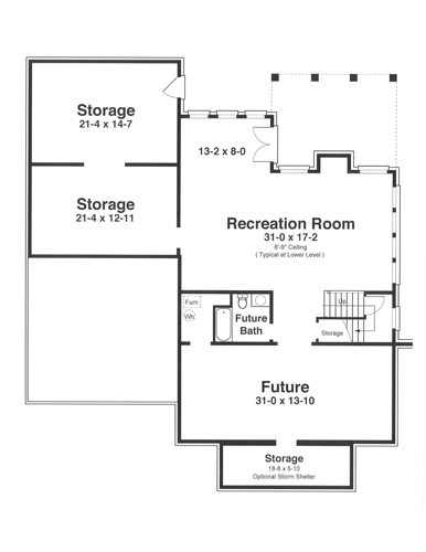 Lower Level image of ROCKINGHAM House Plan